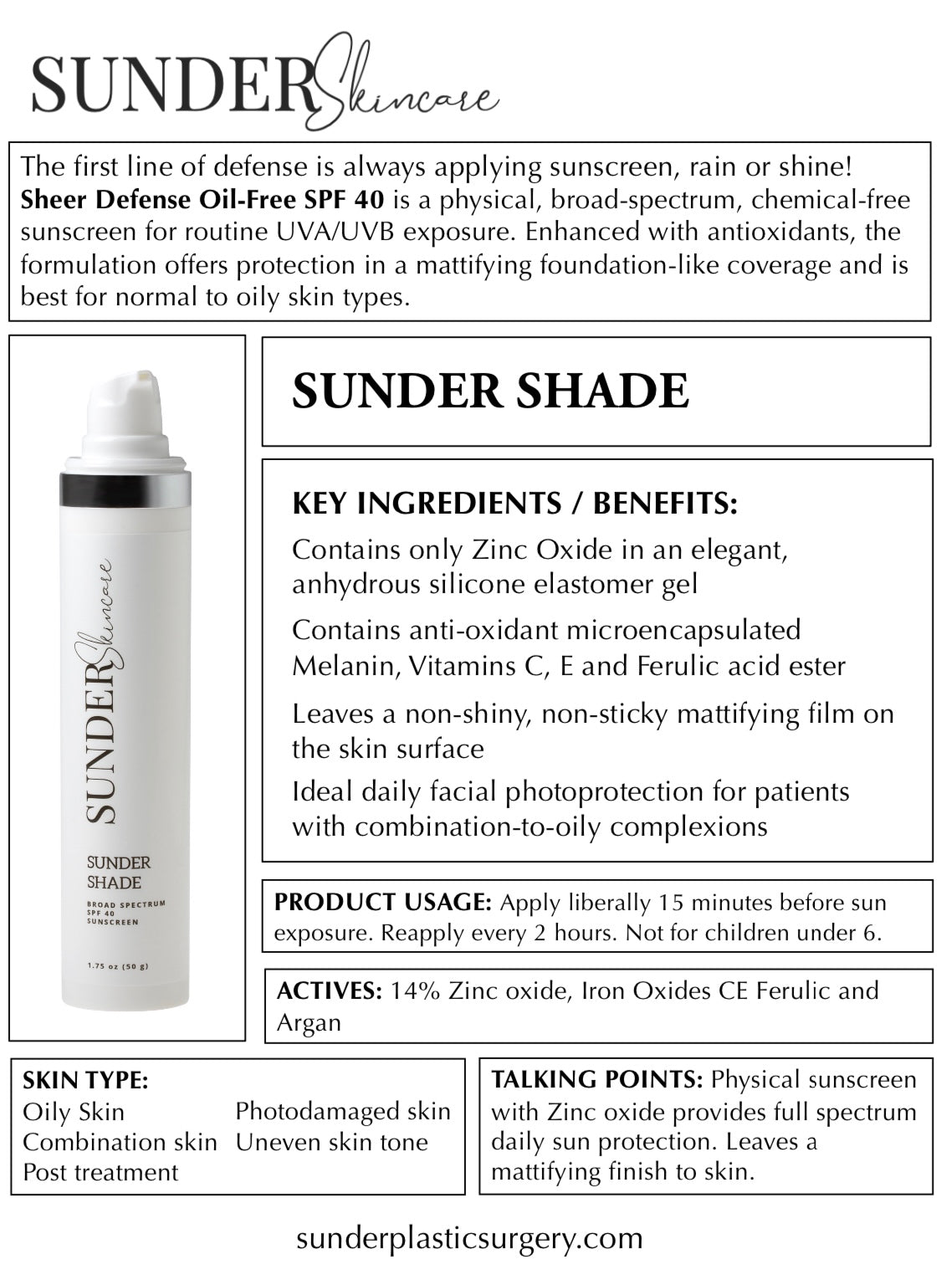 Sunder Shade SPF 40
